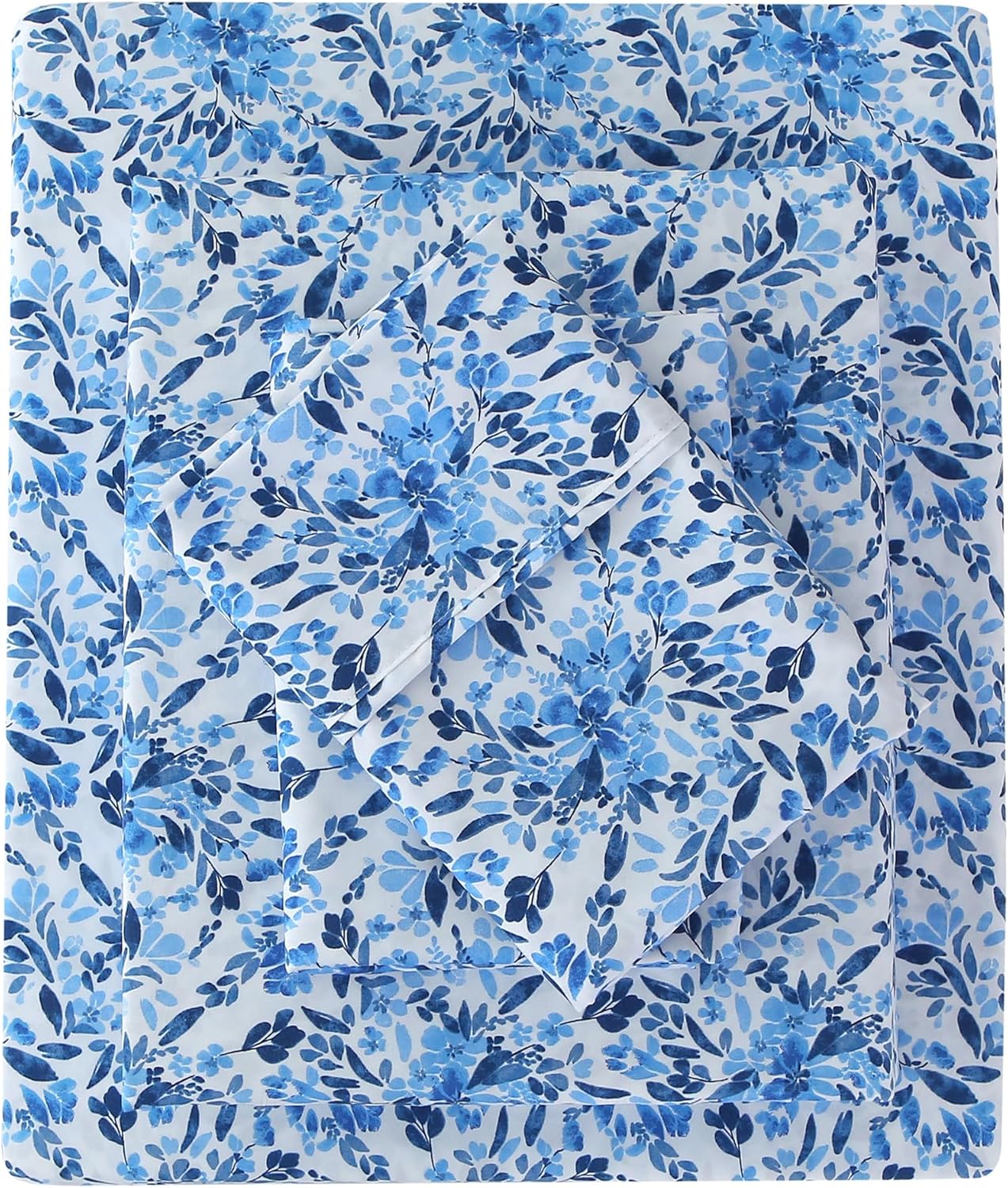 Viviland Floral Queen Sheet Set - 4 Piece Vintage Pink & Yellow Flower Patterned Bed Sheets - Soft, Breathable Microfiber Sheets with Deep Pocket, Non-Slip Fitted Sheets & Pillowcases