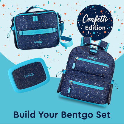 Bentgo® Kids Lunch Bag - Durable, Double Insulated, Water-Resistant Fabric, Interior & Exterior Zippered Pockets, Water Bottle Holder - Ideal for Children 3+ (Shark)