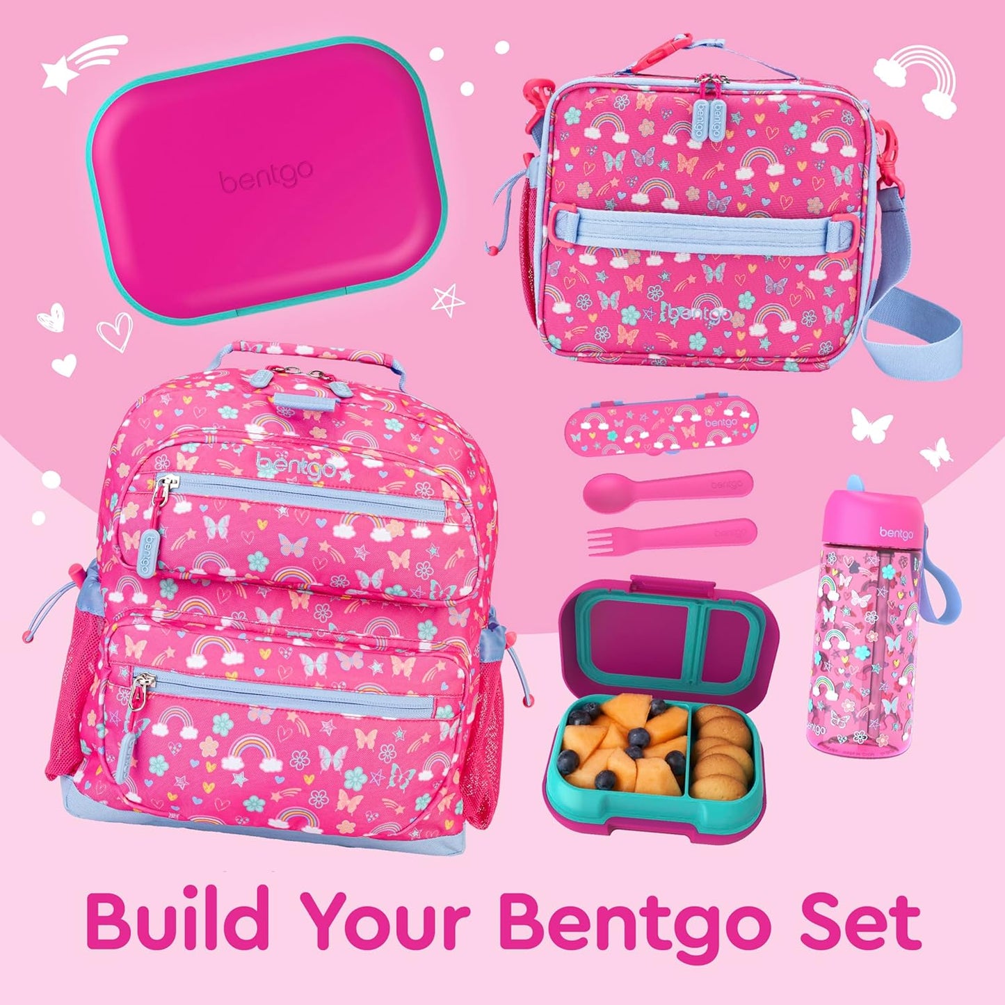 Bentgo Chill Kids Leak-Proof Lunch Box - 4-Compartment Bento Box with Built-In Ice Pack, 3.3 Cup Capacity, PFAS & BPA-Free, Microwave & Dishwasher Safe, Ideal Size for Ages 3 to 7 (Aqua)