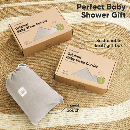 KeaBabies Baby Wrap Carrier - All in 1 Original Baby Carrier Newborn To Toddler Sling, Easy to Wear, Hands Free Bonding, Lightweight, Breathable Infant Wraps (Trendy Black)