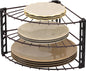 SimpleHouseware 3-Tier Corner Shelf Plate Rack for Counter and Cabinet Organizer, Bronze