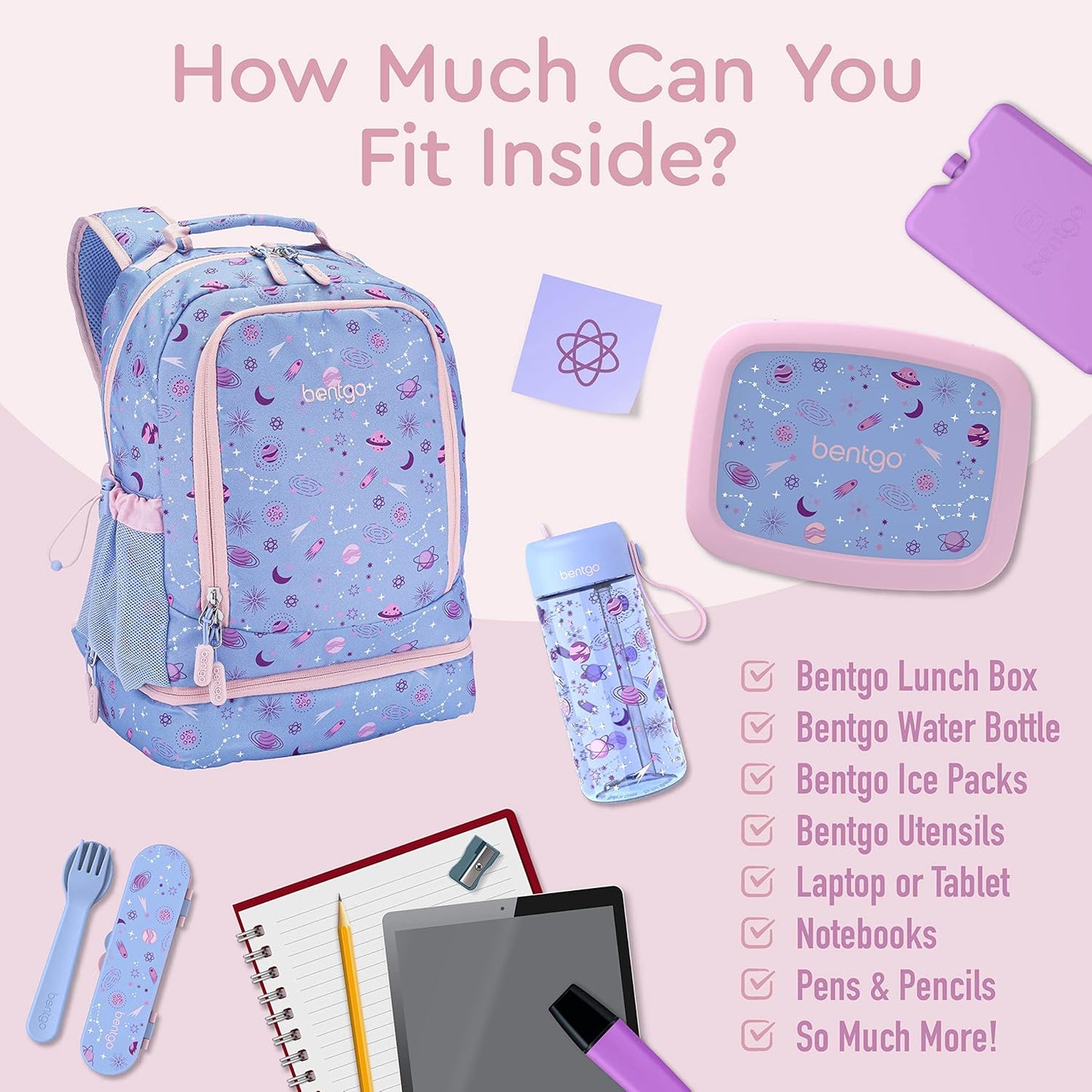 Bentgo Kids Prints 2-in-1 Backpack & Insulated Lunch Bag (Dinosaur)