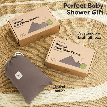 KeaBabies Baby Wrap Carrier - All in 1 Original Baby Carrier Newborn To Toddler Sling, Easy to Wear, Hands Free Bonding, Lightweight, Breathable Infant Wraps (Trendy Black)