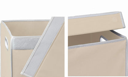 SimpleHouseware Double Laundry Hamper with Lid and Removable Laundry Bags, Beige