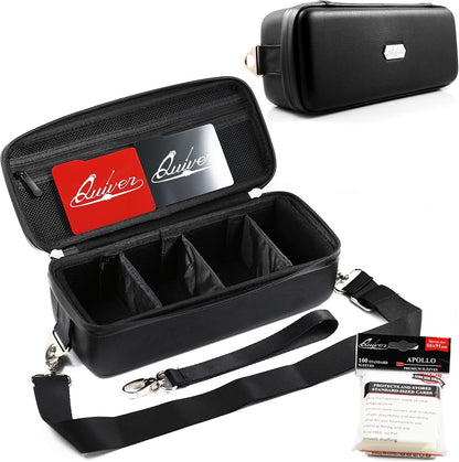 Pink Bolt Card Carrying Case - Playing Card Case Deck Box Storage, Compatible with TCG, Magic: the Gathering Commander MTG, YuGiOh & other Trading Cards (+ 100 Apollo Sleeves)