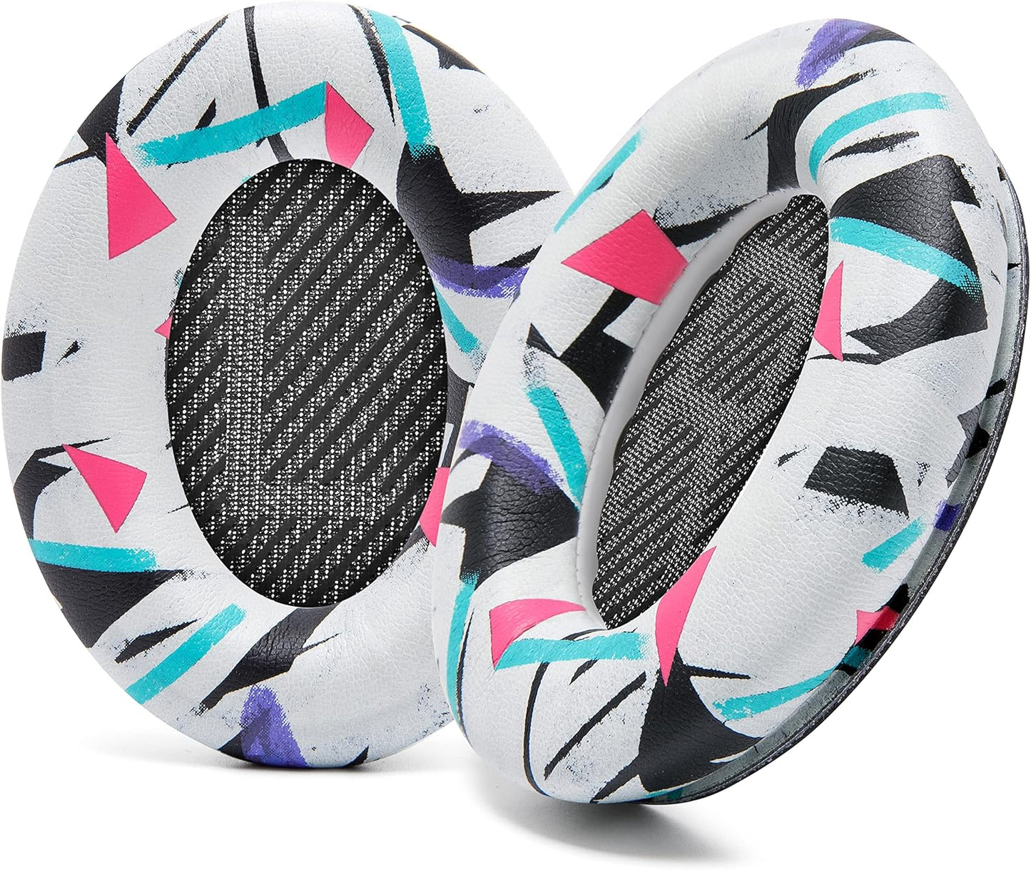 WC Wicked Cushions Upgraded Replacement Ear Pads for Bose QC35 & QC35ii (QuietComfort 35) Headphones & More - Softer Leather, Luxurious Memory Foam, Added Thickness, Extra Durability | Navy Tiger