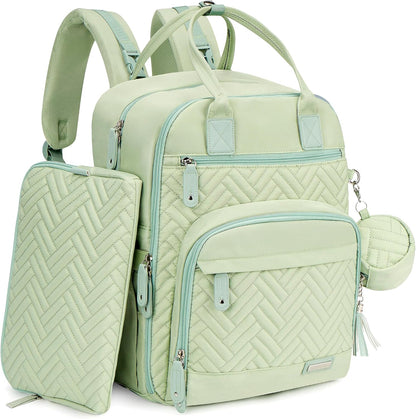Diaper Bag Backpack, iniuniu Large Baby Bags with Diaper Pouch, Washable Changing Pad, Pacifier Case and Stroller Straps