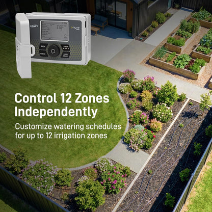Orbit B-hyve 12-Zone Smart Sprinkler Controller | Indoor & Outdoor Wi-Fi Irrigation Timer with App Control