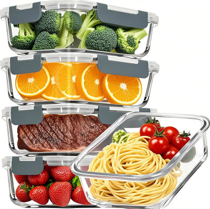 Pure Future 50-Piece Large Airtight Food Storage Containers with Lids, BPA-Free Stackable & Microwave Safe Kitchen Set for Meal Prep, Freezer Use - 25 Containers & Lids, Leakproof Design