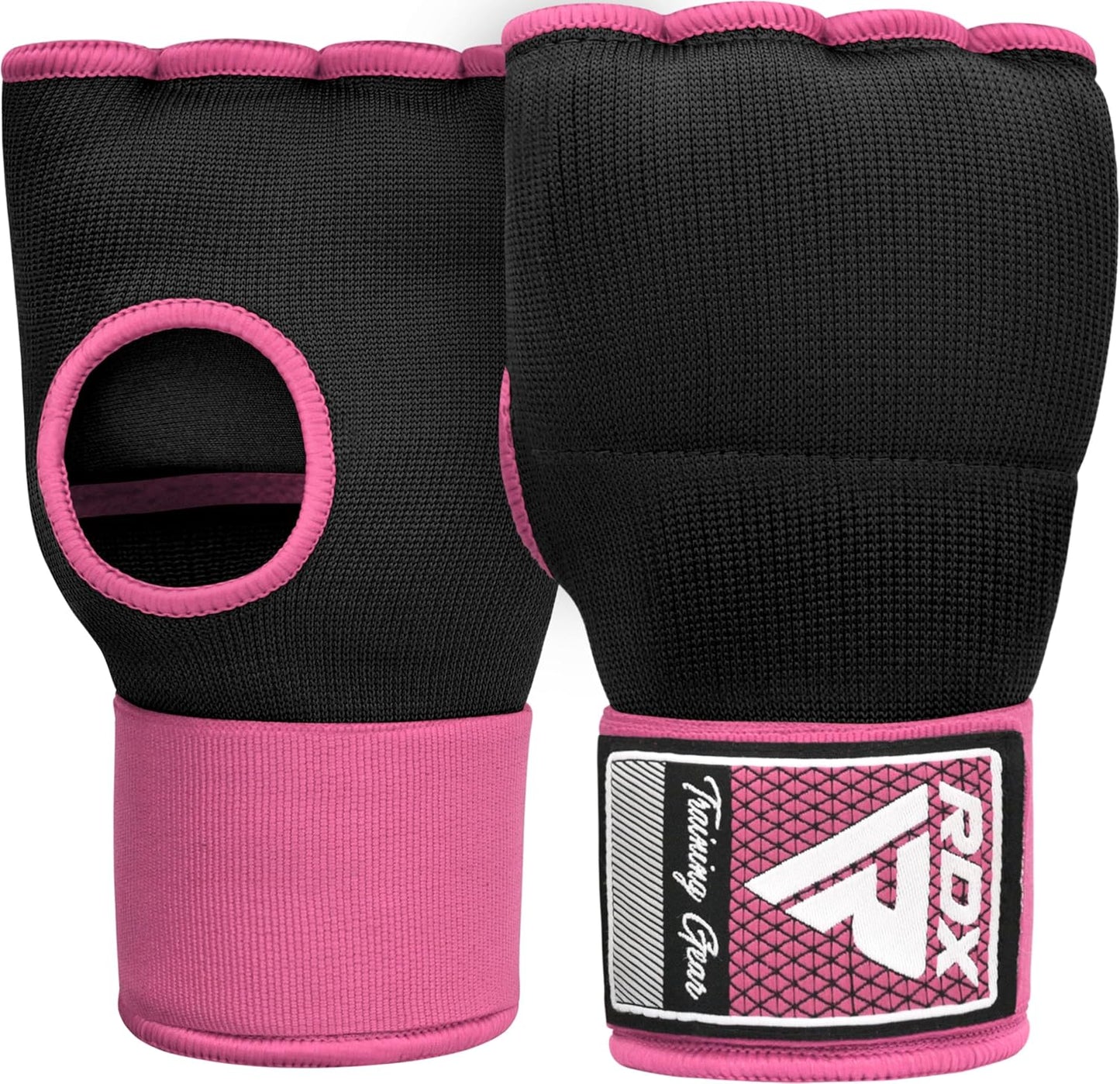 RDX Gel Boxing Hand Wraps Inner Gloves, Quick 100cm Long Wrist Straps, Elasticated, Padded Fist Hand Protection, Muay Thai MMA Martial Arts Punching Speed Bag Training Bandages, Under Mitts Handwraps