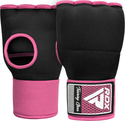 RDX Gel Boxing Hand Wraps Inner Gloves, Quick 100cm Long Wrist Straps, Elasticated, Padded Fist Hand Protection, Muay Thai MMA Martial Arts Punching Speed Bag Training Bandages, Under Mitts Handwraps