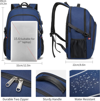 RFID Cafele Laptop Backpack Travel Computer Backpack College Bookbag School Backpack with USB Charging Port