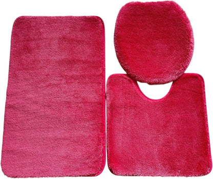 Daniel's Bath & Beyond 3 Piece Solid Luxury Bath Mat, Lime Green, (3PC Solid Luxury)