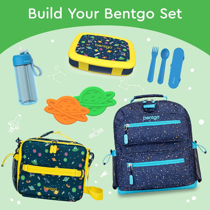 Bentgo Kids Prints (Unicorn) - Leak-Proof, 5-Compartment Bento-Style Kids Lunch Box - Ideal Portion Sizes for Ages 3 to 7 - BPA-Free and Food-Safe Materials