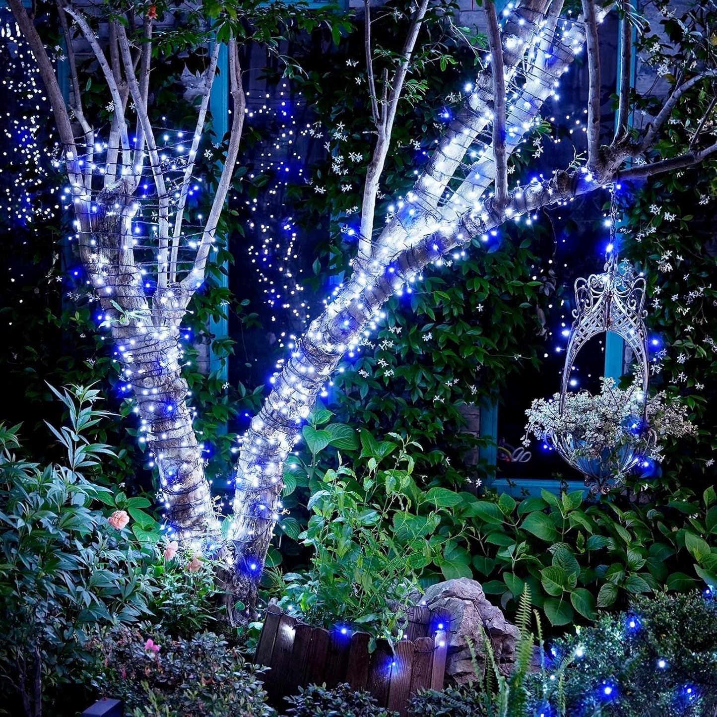 JMEXSUSS 2 Pack 75.5ft Orange Solar Christmas Lights, Total 400 LED Solar String Lights Outdoor Waterproof, 8 Modes Orange Halloween Lights for Tree Patio Garden Thanksgiving Halloween Decorations