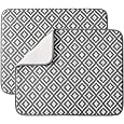 2 Pack Microfiber Dish Drying Mat,24*17 inch Absorbent Dish Drainer Kitchen Counter,Large Size Dish Drying Pad for Countertops,Sinks,Draining Racks(Gray)