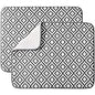 2 Pack Microfiber Dish Drying Mat,24*17 inch Absorbent Dish Drainer Kitchen Counter,Large Size Dish Drying Pad for Countertops,Sinks,Draining Racks(Gray)