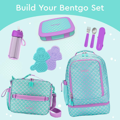 Bentgo Kids Prints (Unicorn) - Leak-Proof, 5-Compartment Bento-Style Kids Lunch Box - Ideal Portion Sizes for Ages 3 to 7 - BPA-Free and Food-Safe Materials