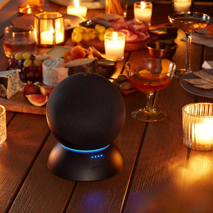 Battery Base in Black, for Echo (4th generation). Not compatible with previous generations of Echo or Echo Dot (1st Gen, 2nd Gen, or 3rd Gen).