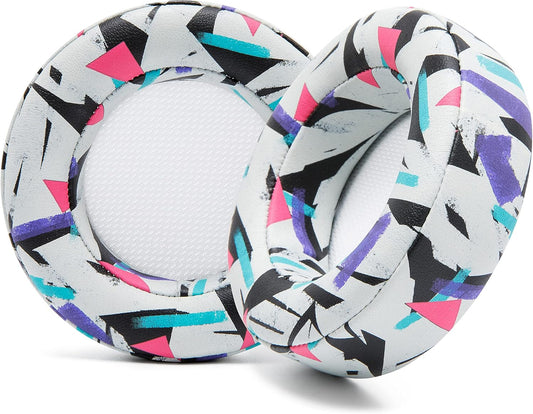 WC Upgraded Replacement Earpads for Corsair Virtuoso RGB Wireless Gaming Headset Made by Wicked Cushions | Improved Durability, Thickness, Softer Leather, and Sound Isolation | (90s White)