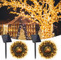 Solar String Lights Outdoor, 2 Pack Total 144 FT 400 LED Solar Fairy Lights with 8 Modes, Waterproof Outdoor String Lights for Patio, Garden, Party, Yard, Christmas, Holiday Decorations (Warm White)