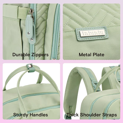 Diaper Bag Backpack, iniuniu Large Baby Bags with Diaper Pouch, Washable Changing Pad, Pacifier Case and Stroller Straps