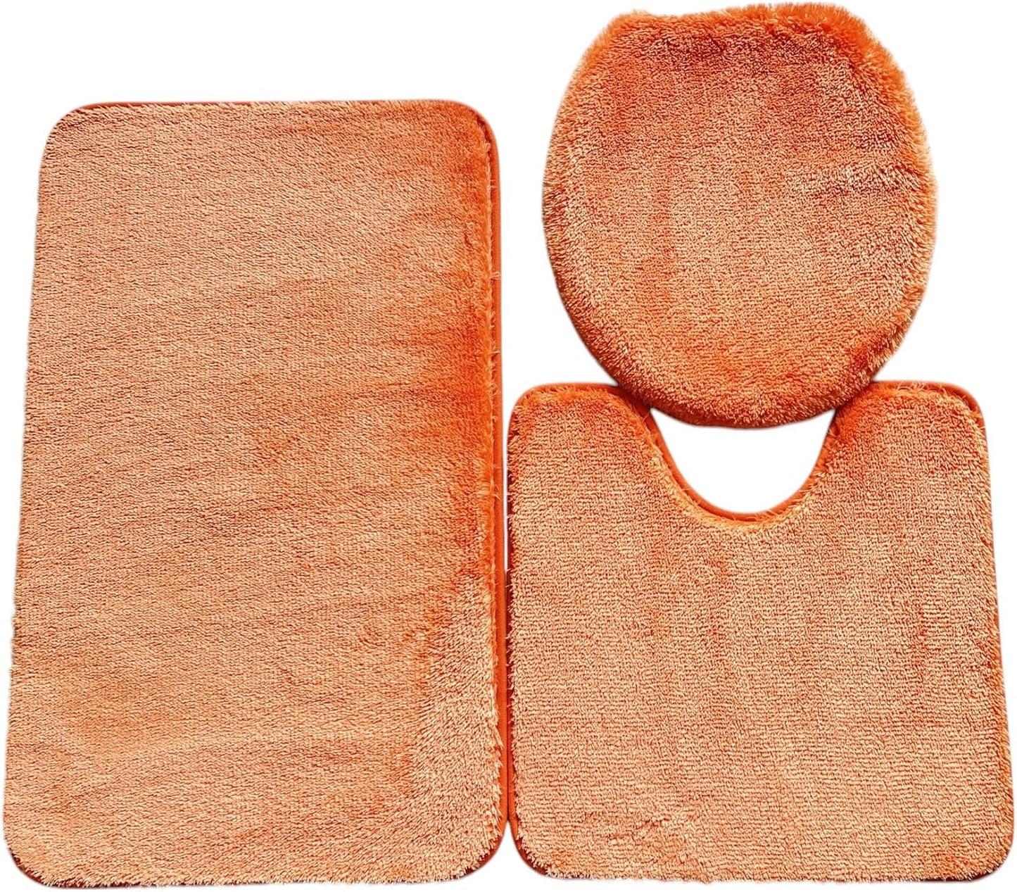 Daniel's Bath & Beyond 3 Piece Solid Luxury Bath Mat, Lime Green, (3PC Solid Luxury)