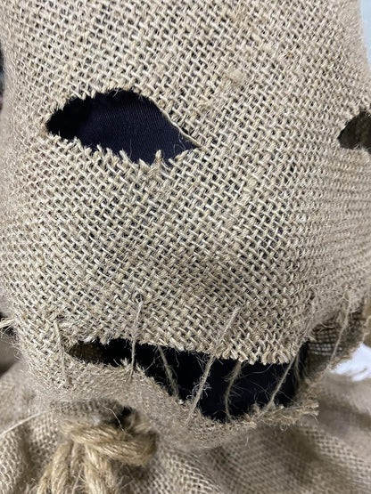 Halloween Horror Mask With Straw Hair Creepy Scary Burlap Sack Mask Cosplay Party Costume Headgear Adult