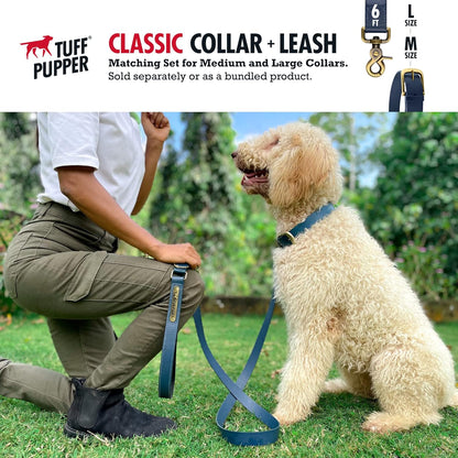 Tuff Pupper Classic Heavy Duty Dog Collar | 10x Stronger Than Leather | 100% Waterproof & Odor Proof Dog Collar | Tough Rust-Proof All Metal Hardware
