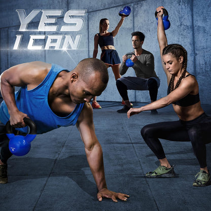 Yes4All Vinyl Coated Kettlebells for Weightlifting & Strength Training