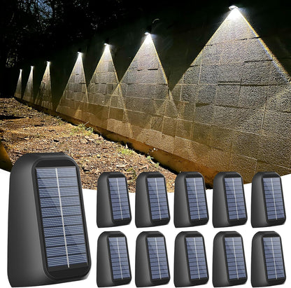 16 Pack Solar Fence Lights Outdoor 8 Colors,Bright Deck Lights Solar Outdoor Waterproof,LED Solar Lights for Backyard, Patio, Deck Railing, Step and Wall
