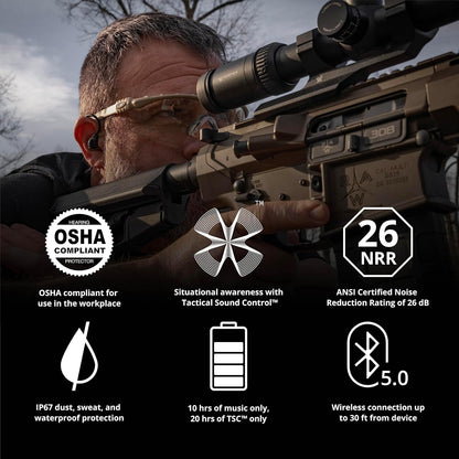 ISOtunes Sport Advance Bluetooth Shooting Ear Protection for Gun Range