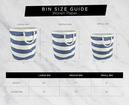 DII Storage Basket or Bin, Collapsible & Convenient Storage Solution for Office, Bedroom, Closet, Toys, Laundry (Large) - Pink Rugby Stripe