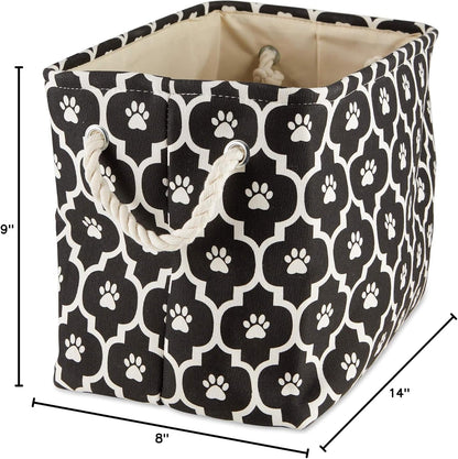 DII Bone Dry RoundSmall Pet Toy and Accessory Storage Bin, 12"(Dia) x9(H), Collapsible Organizer Storage Basket for Home Decor, Pet Toy, Blankets, Leashes and Food-Gray Stripes