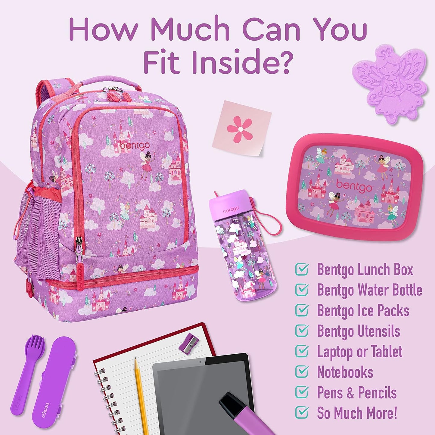 Bentgo Kids Prints 2-in-1 Backpack & Insulated Lunch Bag (Dinosaur)