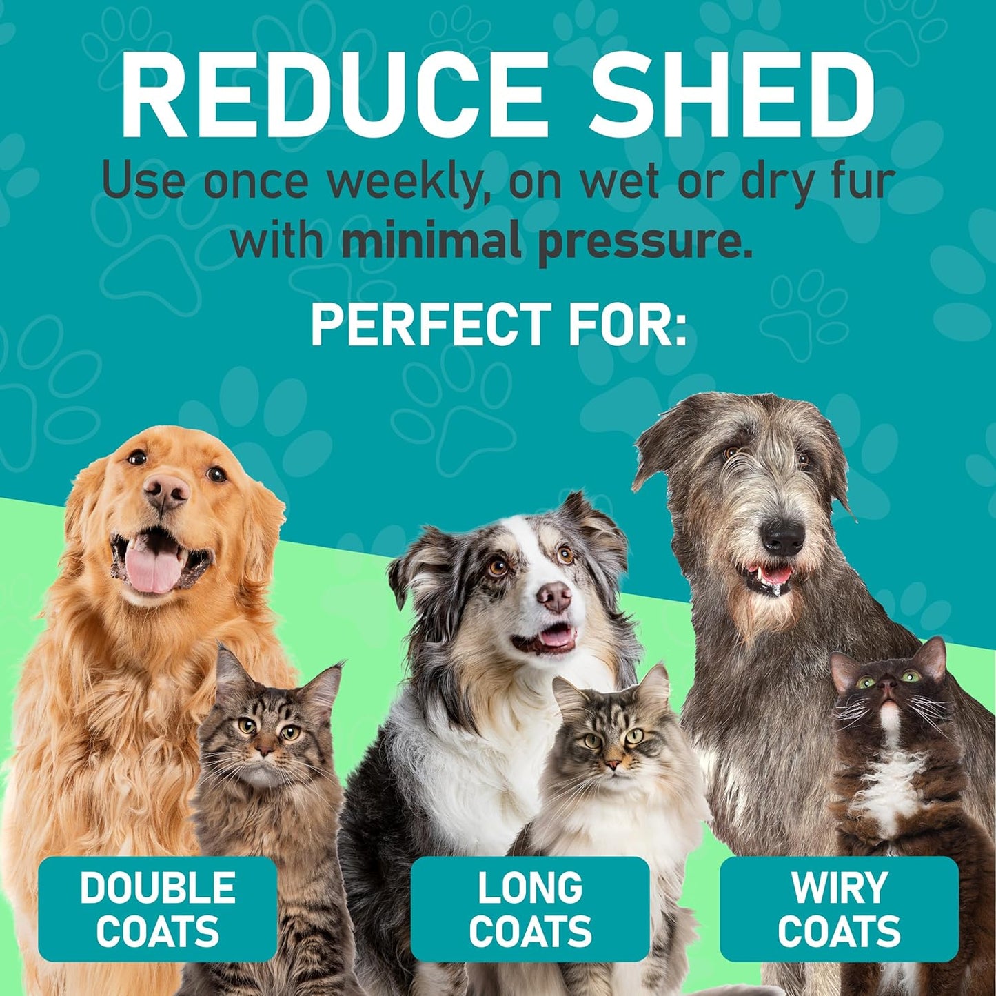 Maxpower Planet Pet Grooming Brush - Double Sided Shedding, Dematting - Undercoat Rake for Dogs - Dog Grooming Brush - Deshedding Brush for Dogs - Dog Brush, Cat Brush, Reduce Shedding by 95%, Black