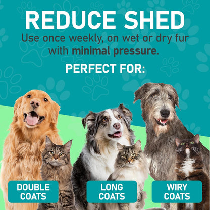 Maxpower Planet Pet Grooming Brush - Double Sided Shedding, Dematting - Undercoat Rake for Dogs - Dog Grooming Brush - Deshedding Brush for Dogs - Dog Brush, Cat Brush, Reduce Shedding by 95%, Black