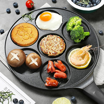 Pancake Pan with 7 Animal Shapes- 10 Inch Grill Pan Non-Stick Griddle 7 Cavity Mini Pancake Maker for Baking Cake Pancke, Brunch, Parties, Birthdays