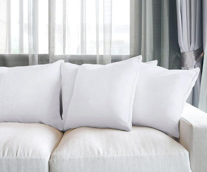 Utopia Bedding Throw Pillows (Set of 4, White), 18 x 18 Inches Pillows for Sofa, Bed and Couch Decorative Stuffer Pillow