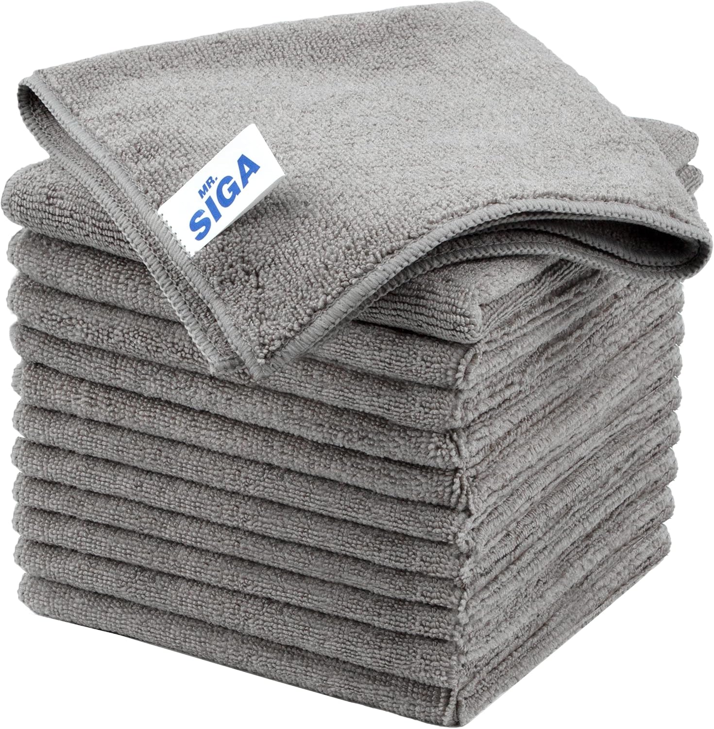 All-Purpose Microfiber Cleaning Cloths, Pack of 12 (32 x 32 cm), Streak-Free, Lint-Free, Ultra Soft Cleaning Rags for Home, Kitchen, Car, and Glass Surfaces - PuriLite