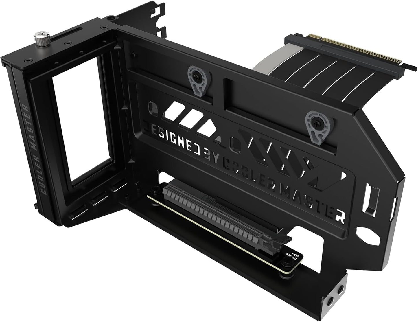 Cooler Master MasterAccessory Vertical GPU Card Holder Kit V3 – PCIe 4.0 x16 Premium Riser Cable, Adjustable Vertical GPU Mount for ATX & mATX PC Cases