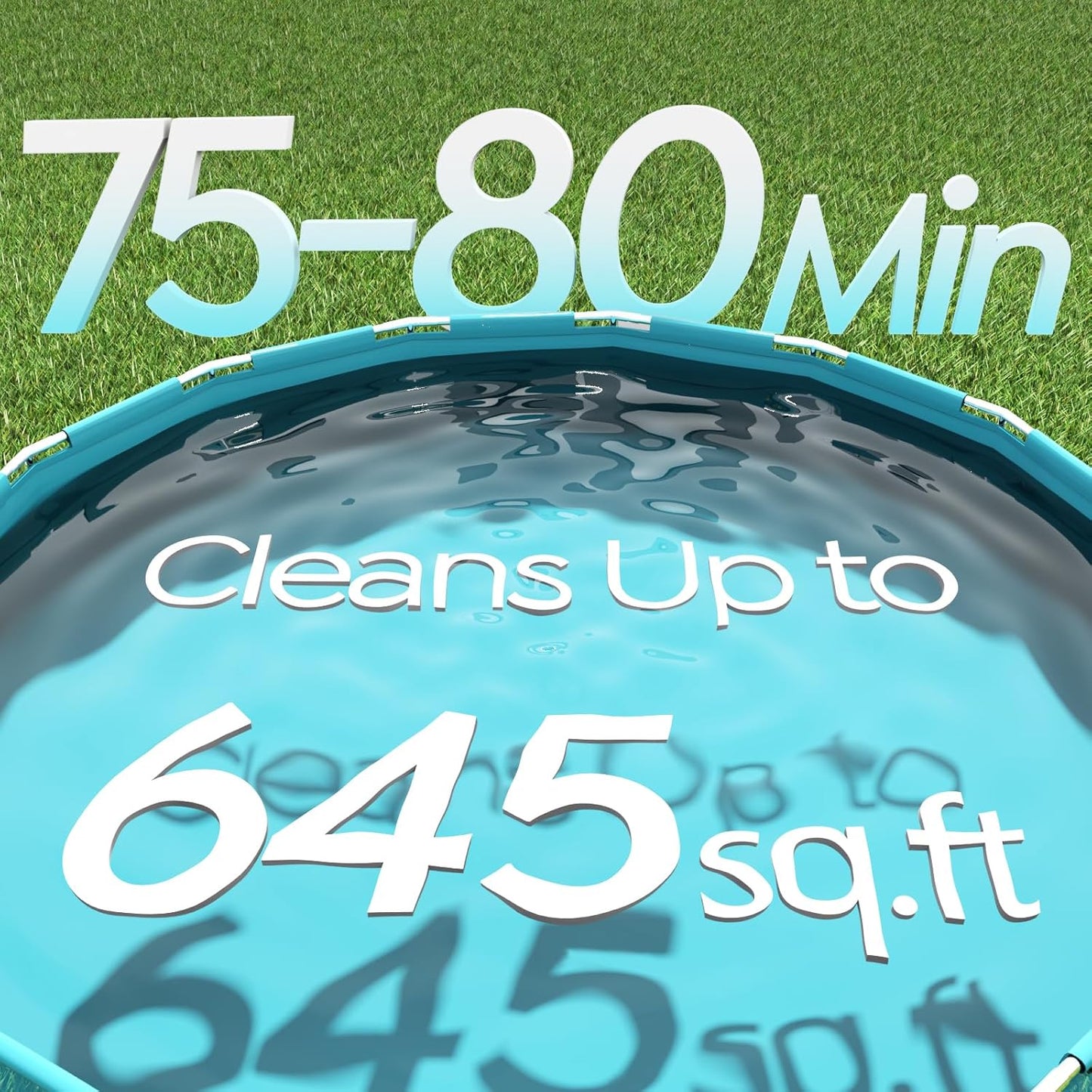 TALOSBO Pleco S1 Cordless Robotic Pool Cleaner with 75-80Mins Runtime, Small Pool Vacuum for Above-Ground Pools up to 645 Sq.ft, Lightweight, Auto-Parking