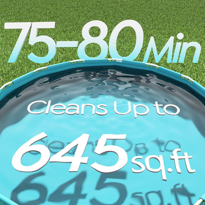 TALOSBO Pleco S1 Cordless Robotic Pool Cleaner with 75-80Mins Runtime, Small Pool Vacuum for Above-Ground Pools up to 645 Sq.ft, Lightweight, Auto-Parking