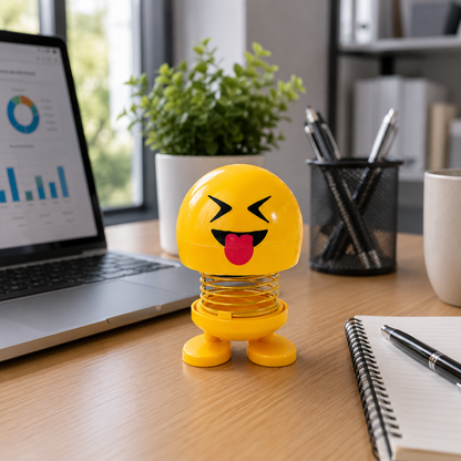 Emoji Spring Head Shaking Bobblehead | Dashboard & Desk Decor | Multiple Styles
