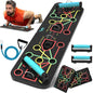 Push-Up Board with Tension Bands – 7-in-1 Portable & Foldable Push-Up System, Color-Coded Strength Training Board - PuriLite