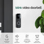 Blink Video Doorbell (newest model), Two-way audio, HD video, motion and chime app alerts, and Alexa enabled — wired or wire-free (Black)