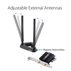 Asus Network PCE-AX58BT/CA AX3000 Dual Band PCI Express WiFi 6 Adapter 160MHz Bluetooth5