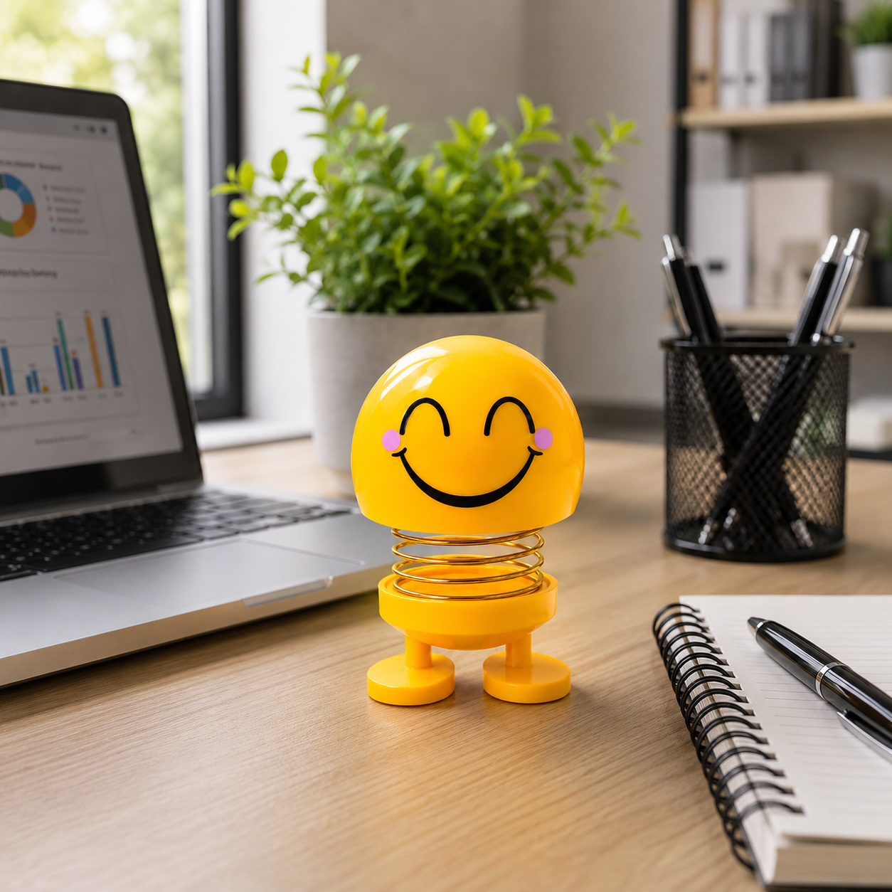 Emoji Spring Head Shaking Bobblehead | Dashboard & Desk Decor | Multiple Styles