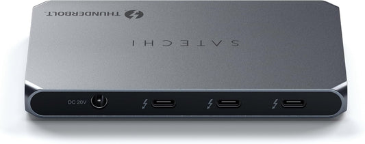 Satechi Thunderbolt 4 Slim Hub 5-in-1, USB C 60W Charging, Single 8k or Dual 4K Display, 4 Thunderbolt 4 Ports, USB 3.2 Gen2 - Compatible with USB4/ Thunderbolt 4 Macs and USB4/ Thunderbolt 4 Windows