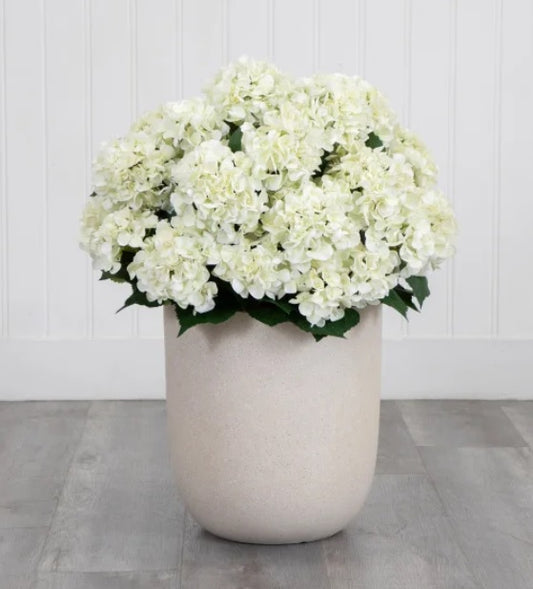 Faux Hydrangea Floor Plant 88.9 cm (35 in.) - PuriLite